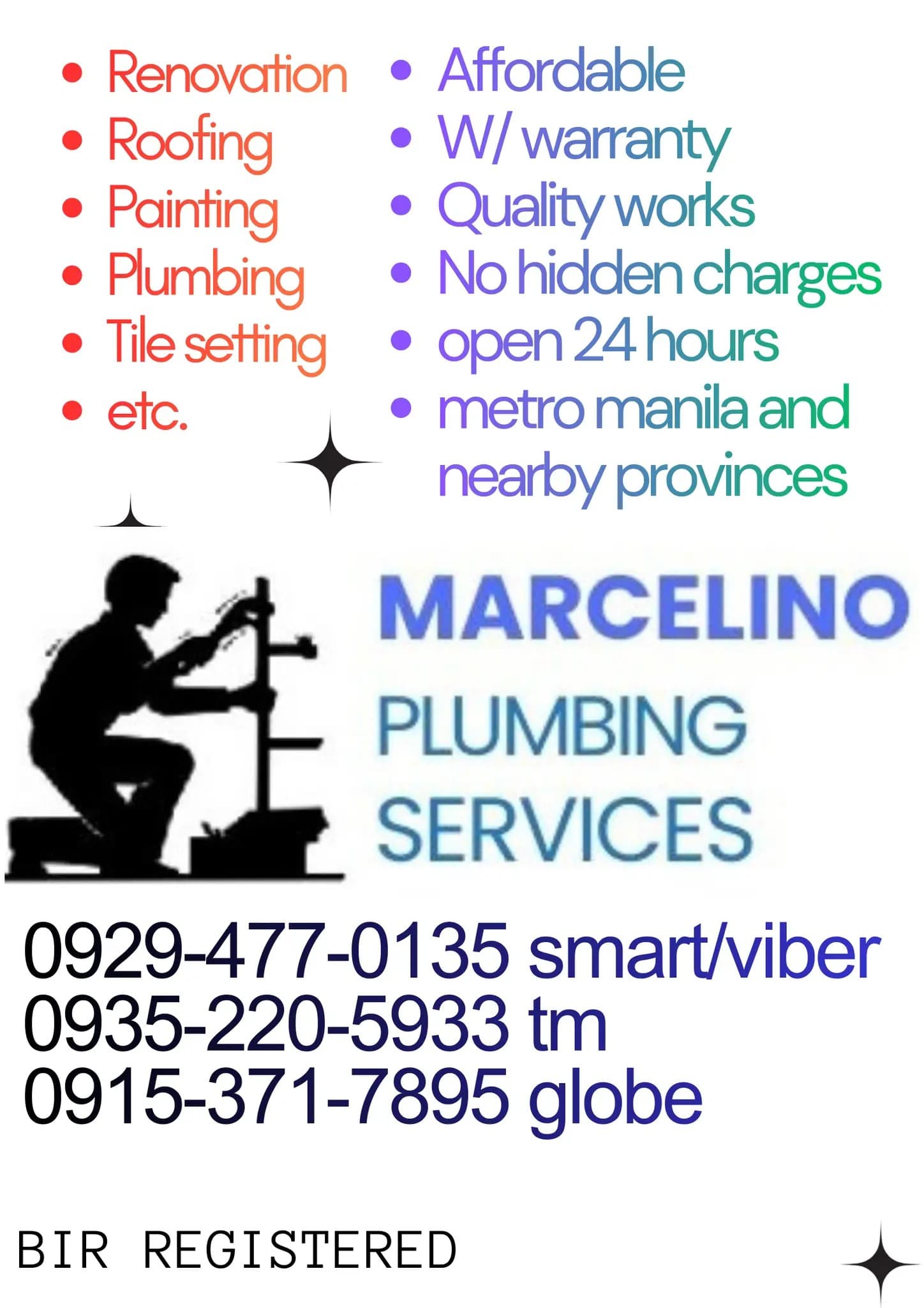 Declogging of toilet bowl lavatory kitchen sink and floor drain